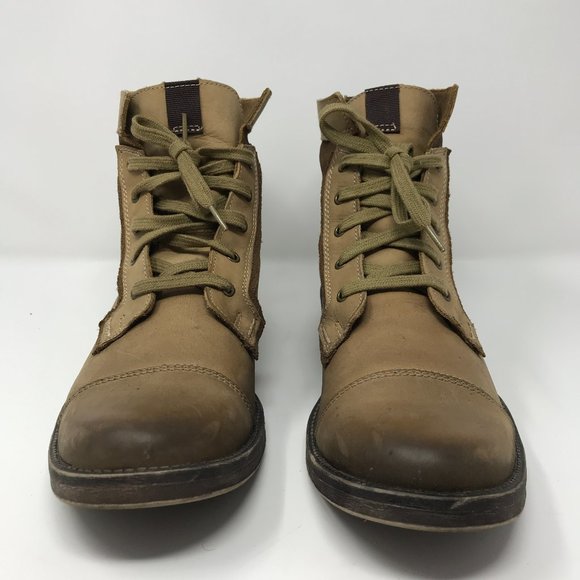 ALDO Mathan Cognac / Bronze Lace Up Combat Boots Size 41 - Picture 2 of 5